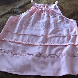 Loft outlet peach tank tons of detail size S